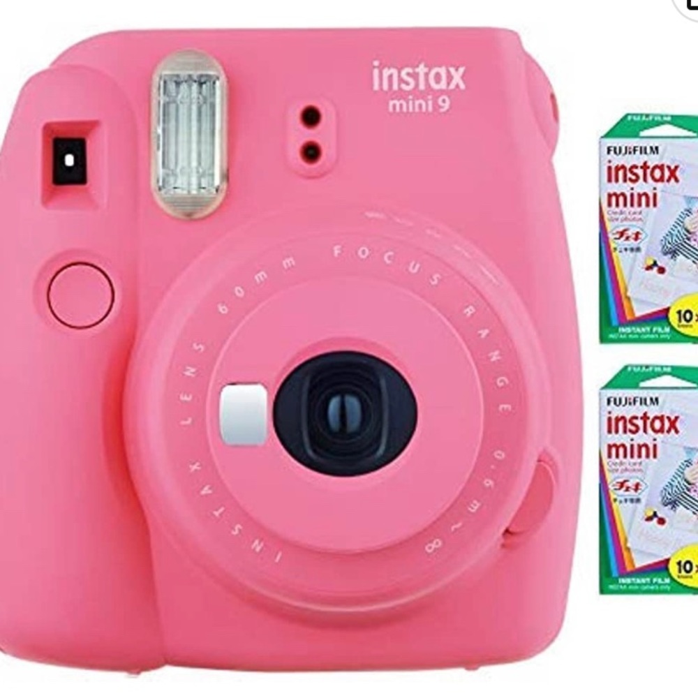 Polaroid/Instant Camera in Pink with Two Rolls of Film
